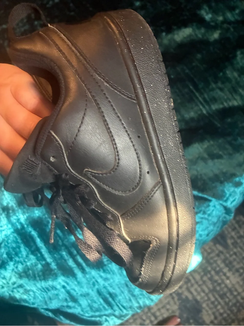 Nike Black Low-Top Leather Sneakers